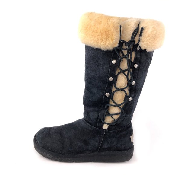 UGG Upside Shearling Cuff Sheepskin Winter Boots 7 - Picture 1 of 12